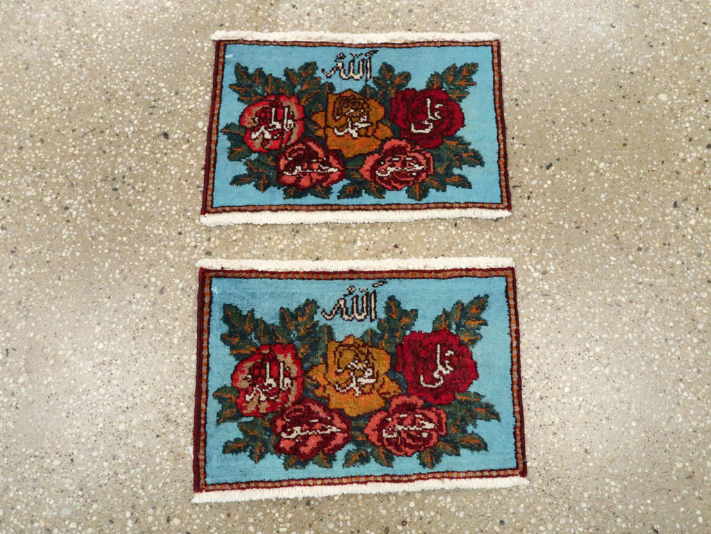 Vintage Persian Tabriz Throw Rug (Pair: 2 of 2), No.27551 - Gss