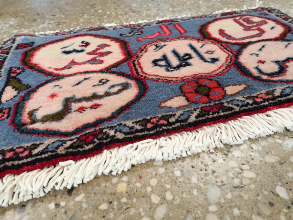 Vintage Persian Tabriz Throw Rug, No.27554 - Gss