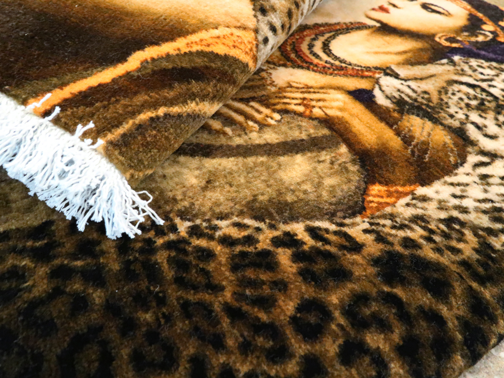 Persian Pictorial Tabriz Rug, No.27555 - Gss