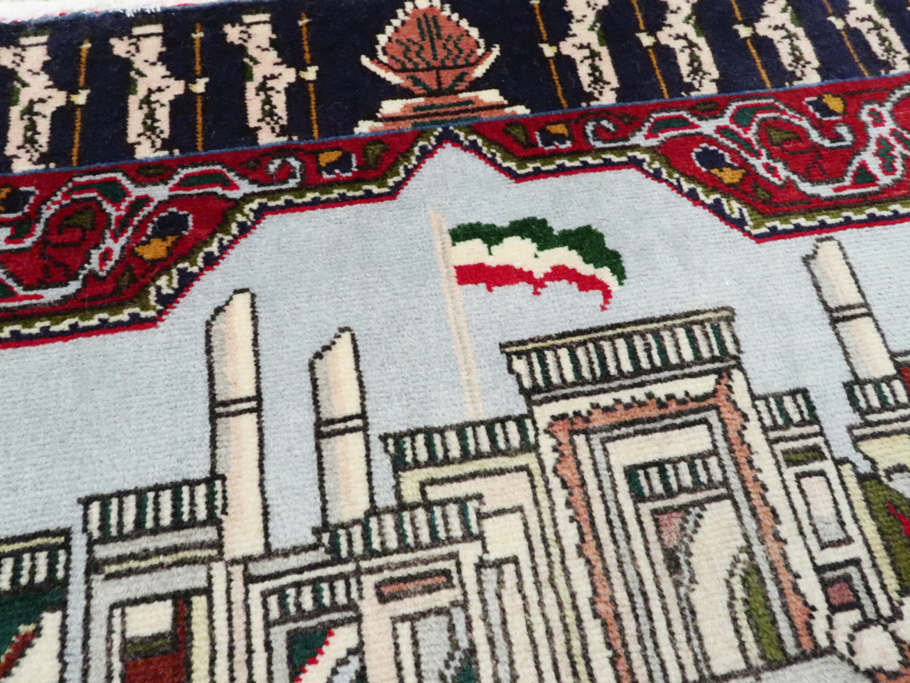 Vintage Persian Tabriz Pictorial Rug (Pair: 1 of 2), No.27556 - Gss