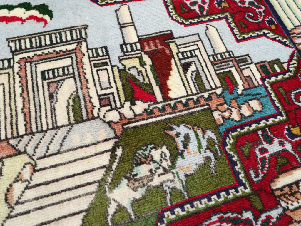 Vintage Persian Tabriz Pictorial Rug (Pair: 1 of 2), No.27556 - Gss