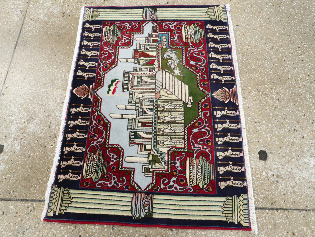 Vintage Persian Tabriz Pictorial Rug (Pair: 1 of 2), No.27556 - Gss