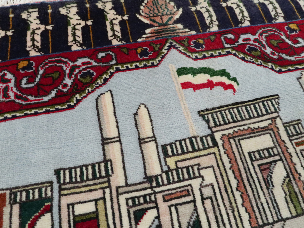 Vintage Persian Tabriz Pictorial Rug (Pair: 2 of 2), No.27557 - Gss