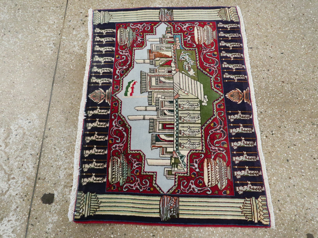 Vintage Persian Tabriz Pictorial Rug (Pair: 2 of 2), No.27557 - Gss