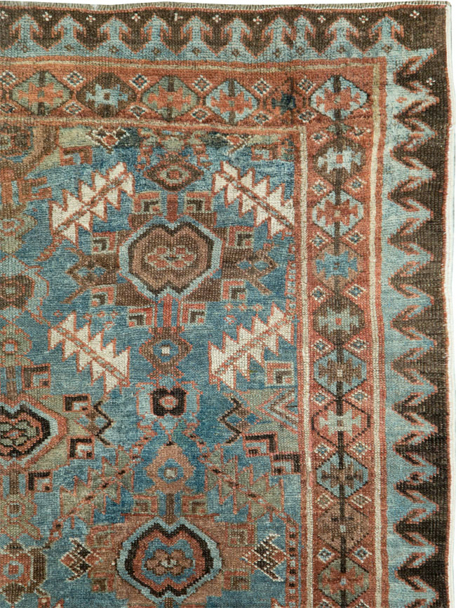 Antique Persian Bidjar Accent Rug, No.27564 - Gss