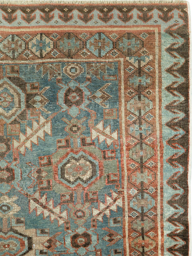 Antique Persian Bidjar Accent Rug, No.27564 - Gss