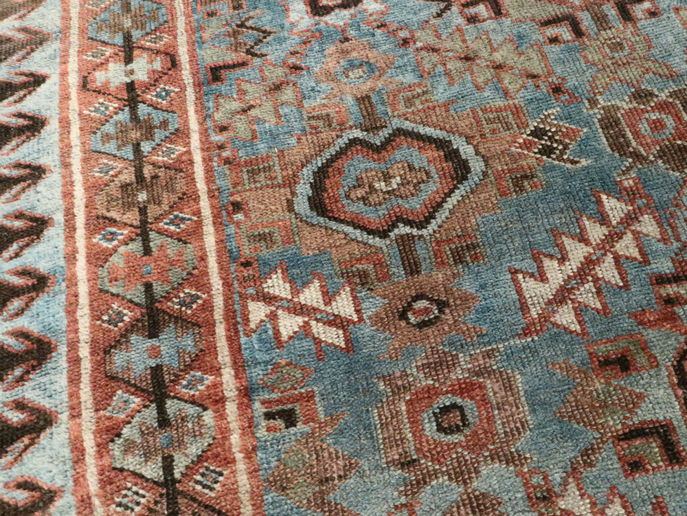 Antique Persian Bidjar Accent Rug, No.27564 - Gss