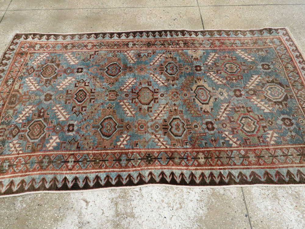 Antique Persian Bidjar Accent Rug, No.27564 - Gss