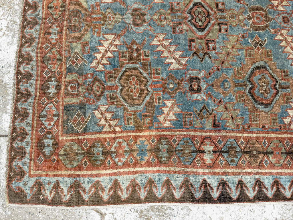 Antique Persian Bidjar Accent Rug, No.27564 - Gss