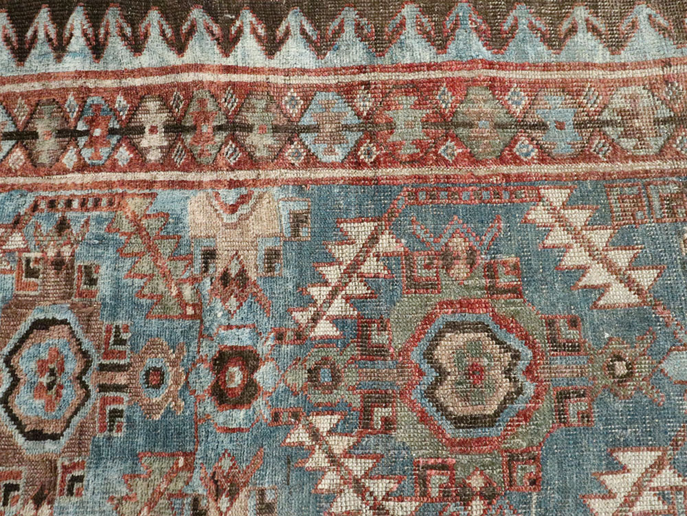 Antique Persian Bidjar Accent Rug, No.27564 - Gss