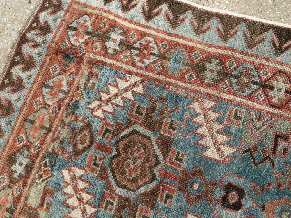 Antique Persian Bidjar Accent Rug, No.27564 - Gss