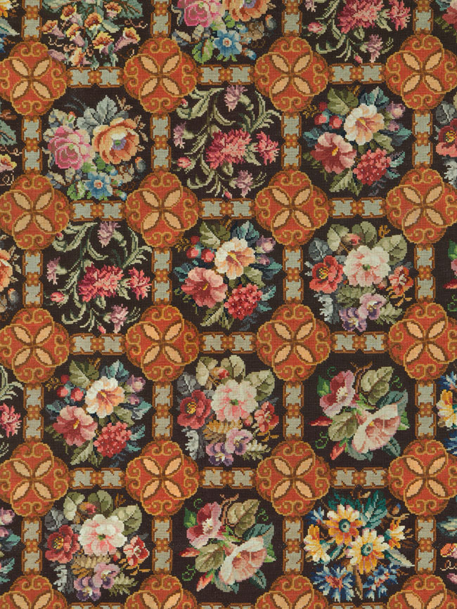 Antique English Flatweave Needlepoint Room Size Carpet, No.27565 - Gss
