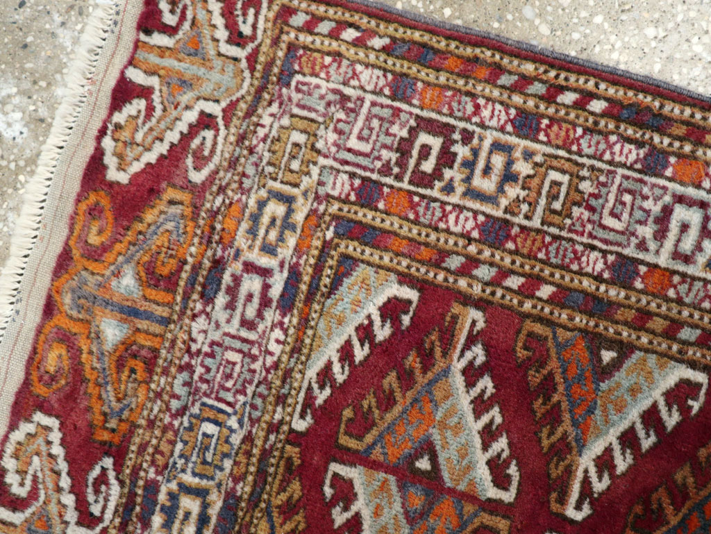Vintage Central Asian Tekke Throw Rug, No.27569 - Gss
