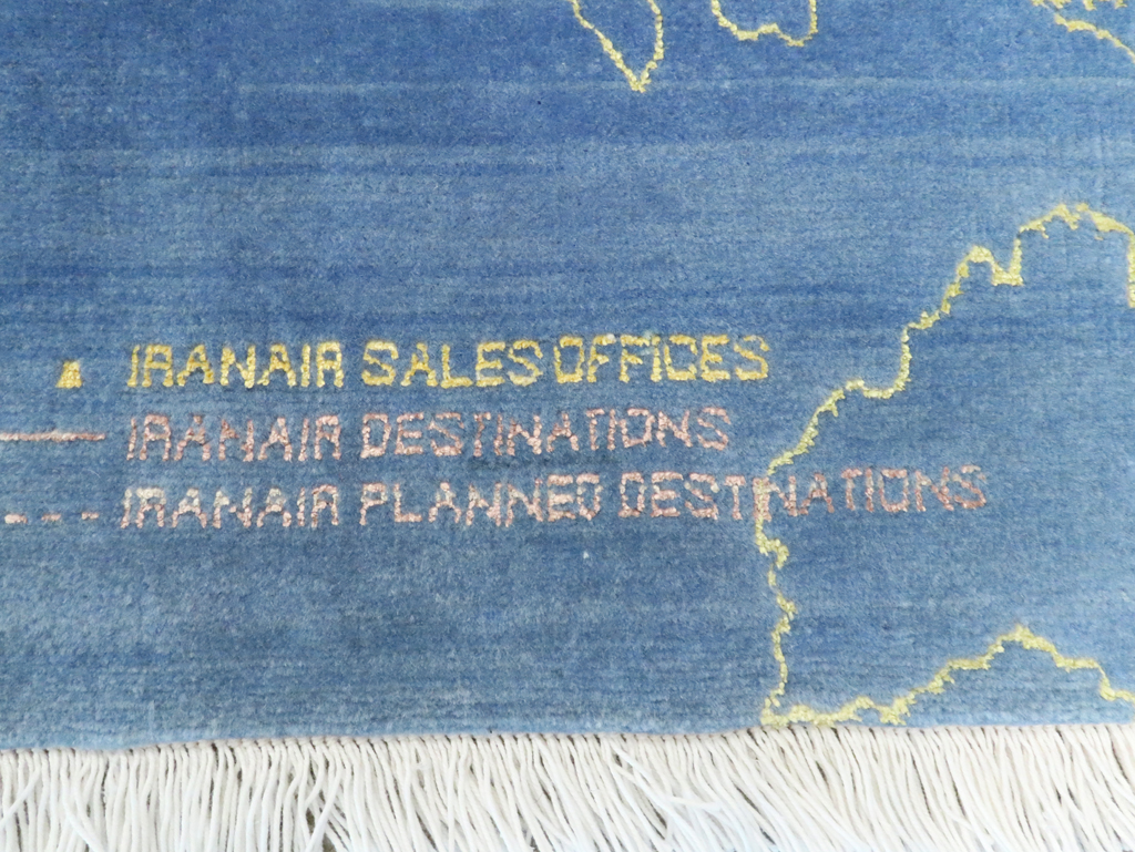 Vintage Persian Tabriz Pictorial Map Rug, No.27570 - Gss