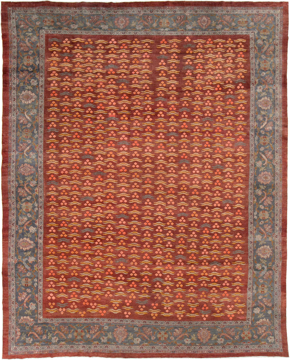 Antique Persian Mahal Room Size Carpet, No.27572 - Gss