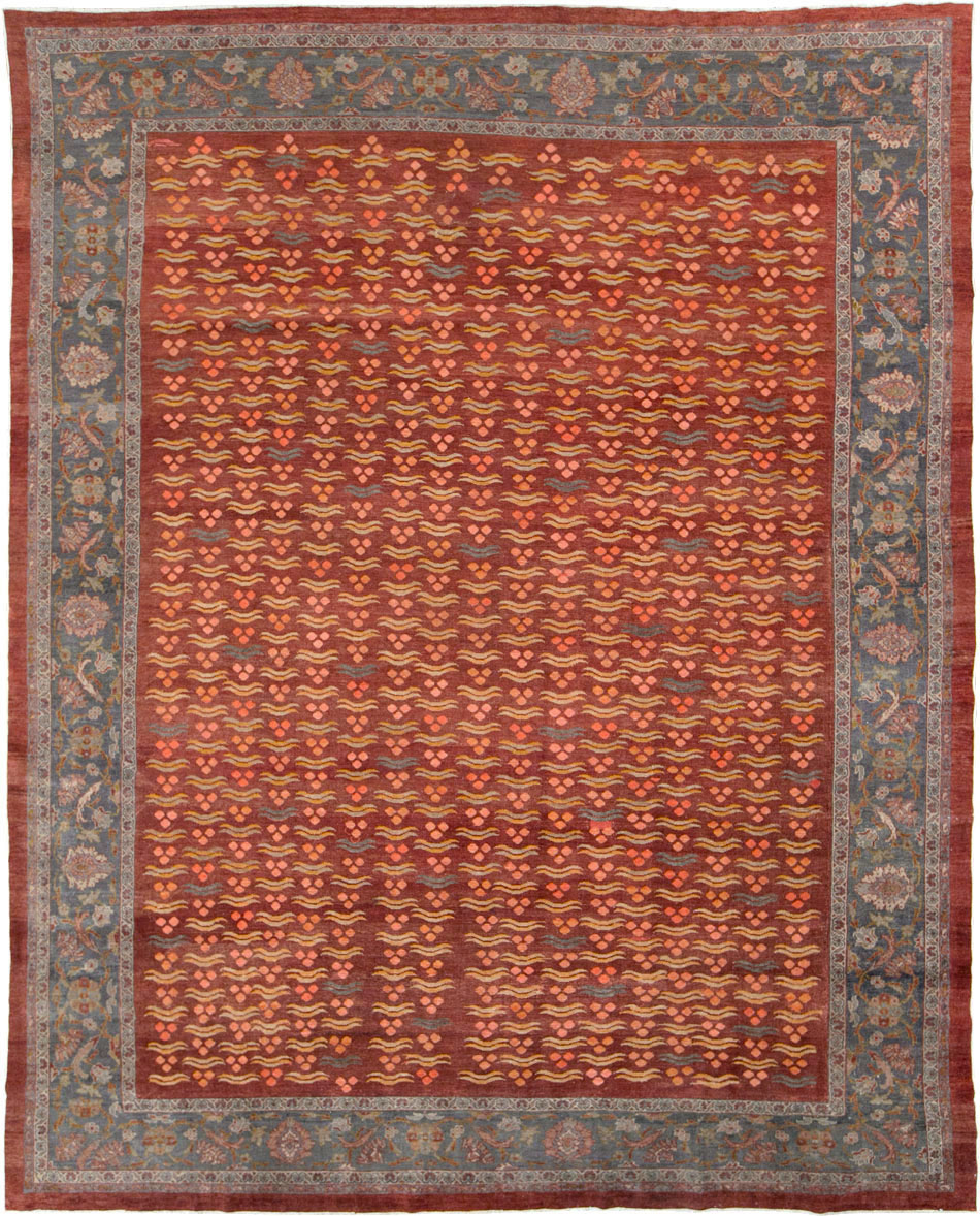 Antique Persian Mahal Room Size Carpet, No.27572 - Gss
