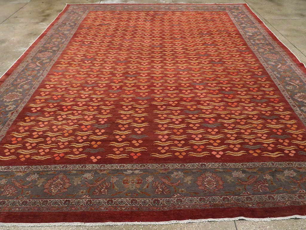 Antique Persian Mahal Room Size Carpet, No.27572 - Gss