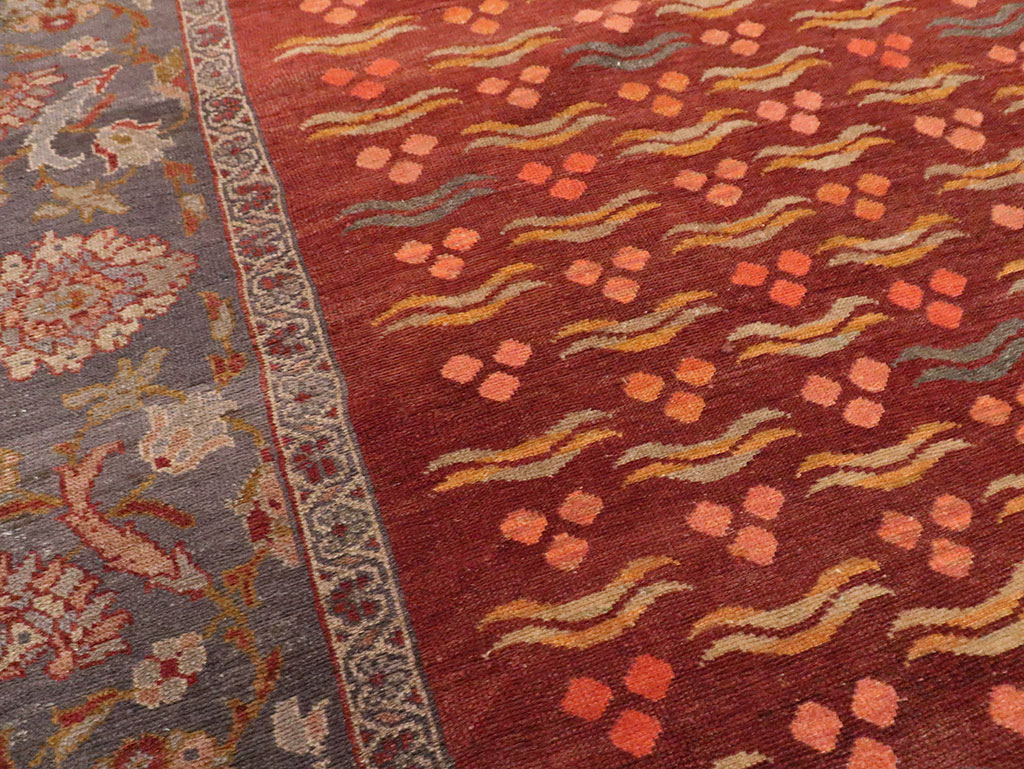 Antique Persian Mahal Room Size Carpet, No.27572 - Gss