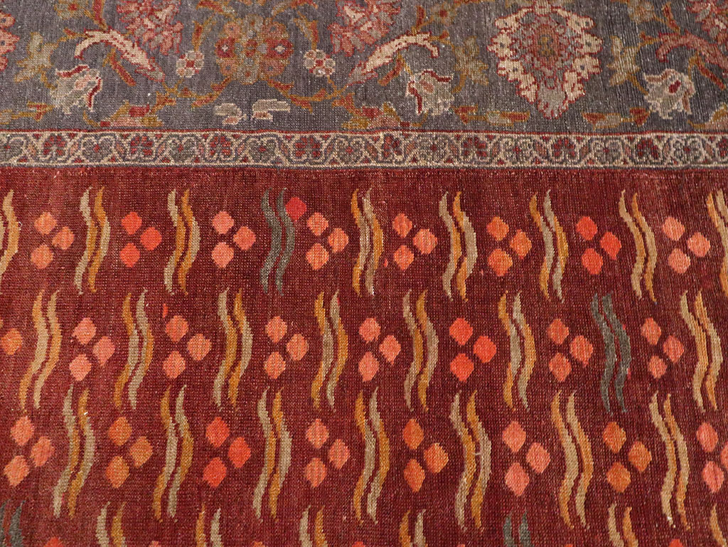 Antique Persian Mahal Room Size Carpet, No.27572 - Gss
