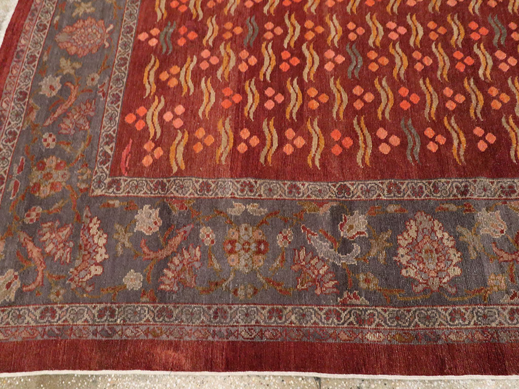 Antique Persian Mahal Room Size Carpet, No.27572 - Gss
