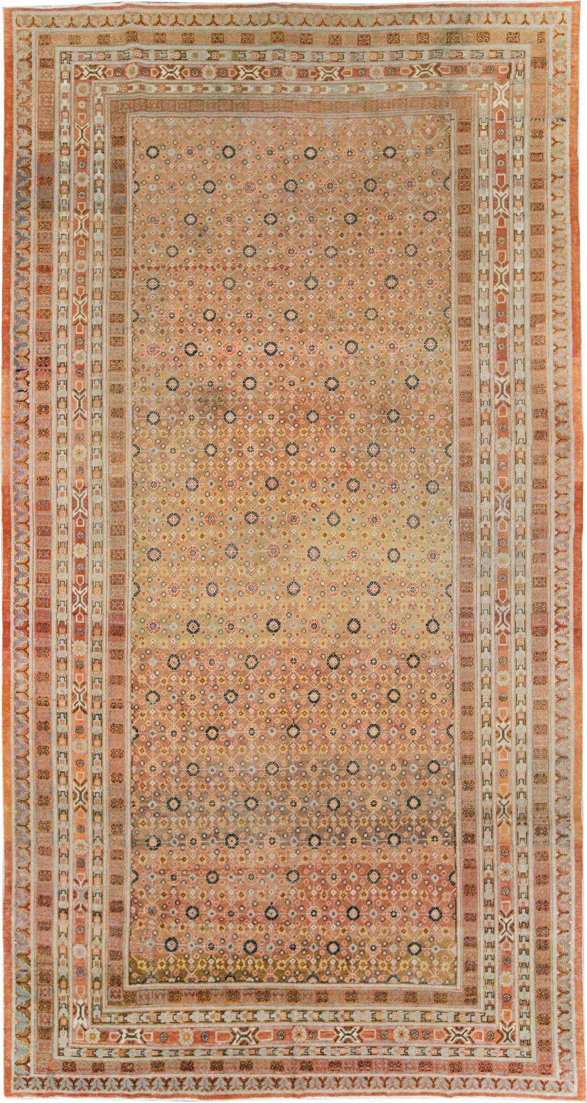 Antique East Turkestan Khotan Gallery Carpet, No.27573 - Gss