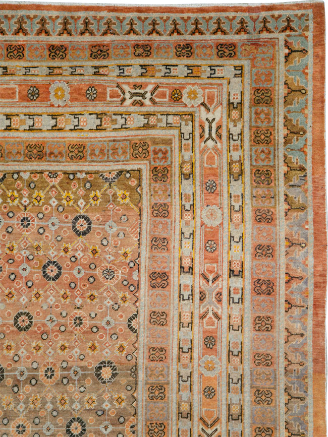 Antique East Turkestan Khotan Gallery Carpet, No.27573 - Gss