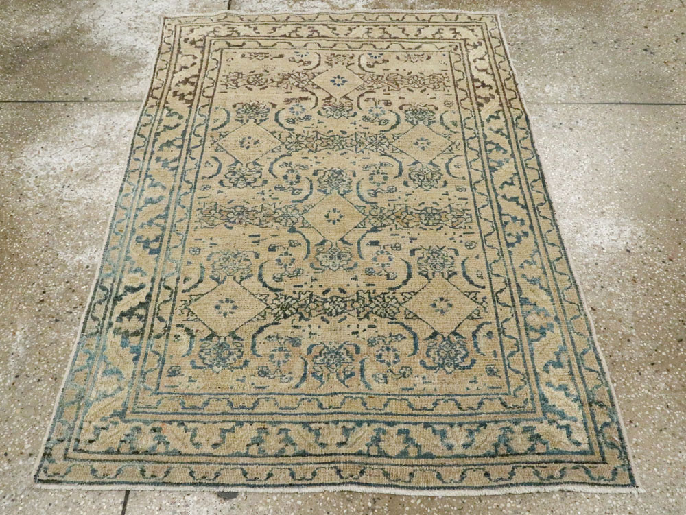 Antique Persian Khorassan Throw Rug, No.27575 - Gss
