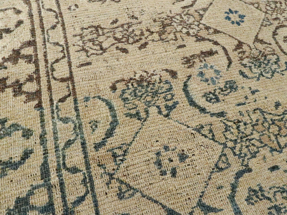 Antique Persian Khorassan Throw Rug, No.27575 - Gss