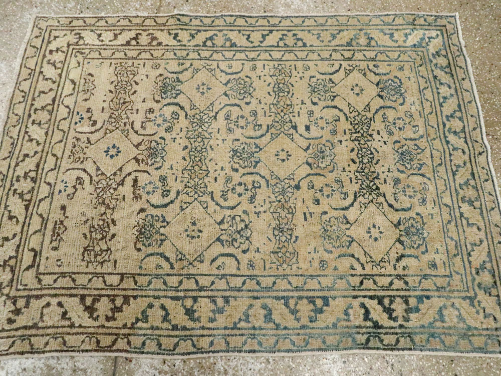 Antique Persian Khorassan Throw Rug, No.27575 - Gss