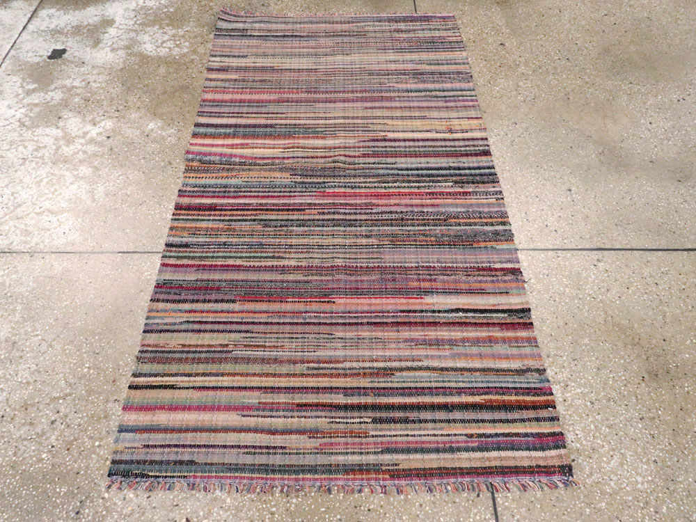 Small Vintage American Rag Rug (Pair: 1 of 2), No.27584 - Gss