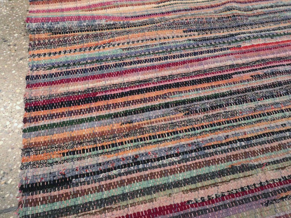 Small Vintage American Rag Rug (Pair: 1 of 2), No.27584 - Gss