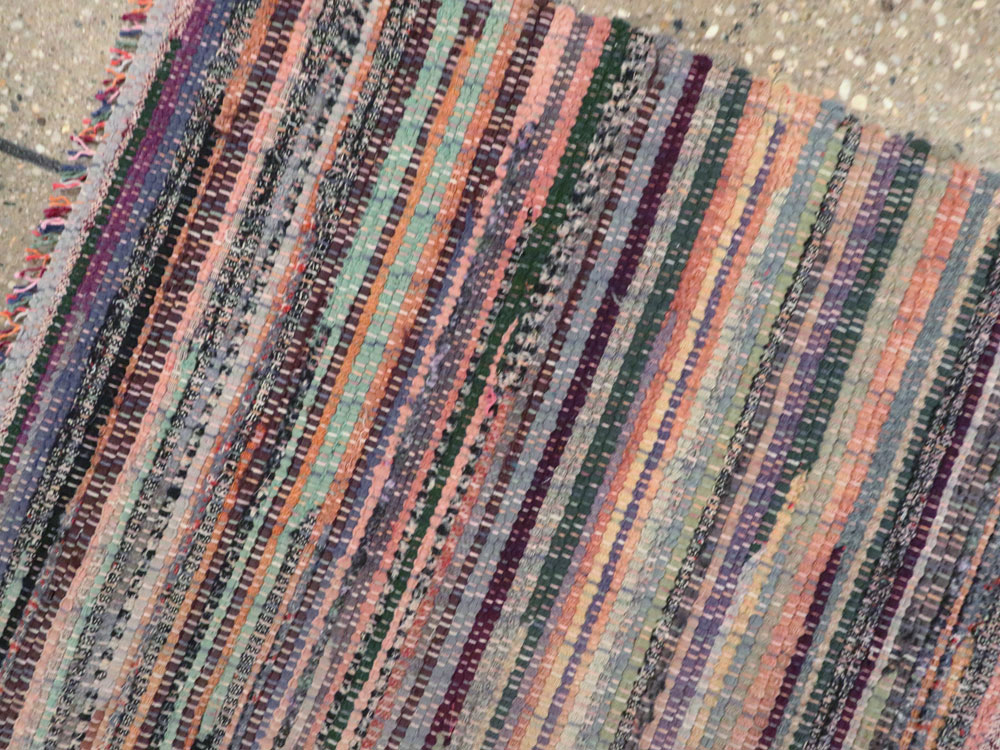 Small Vintage American Rag Rug (Pair: 1 of 2), No.27584 - Gss