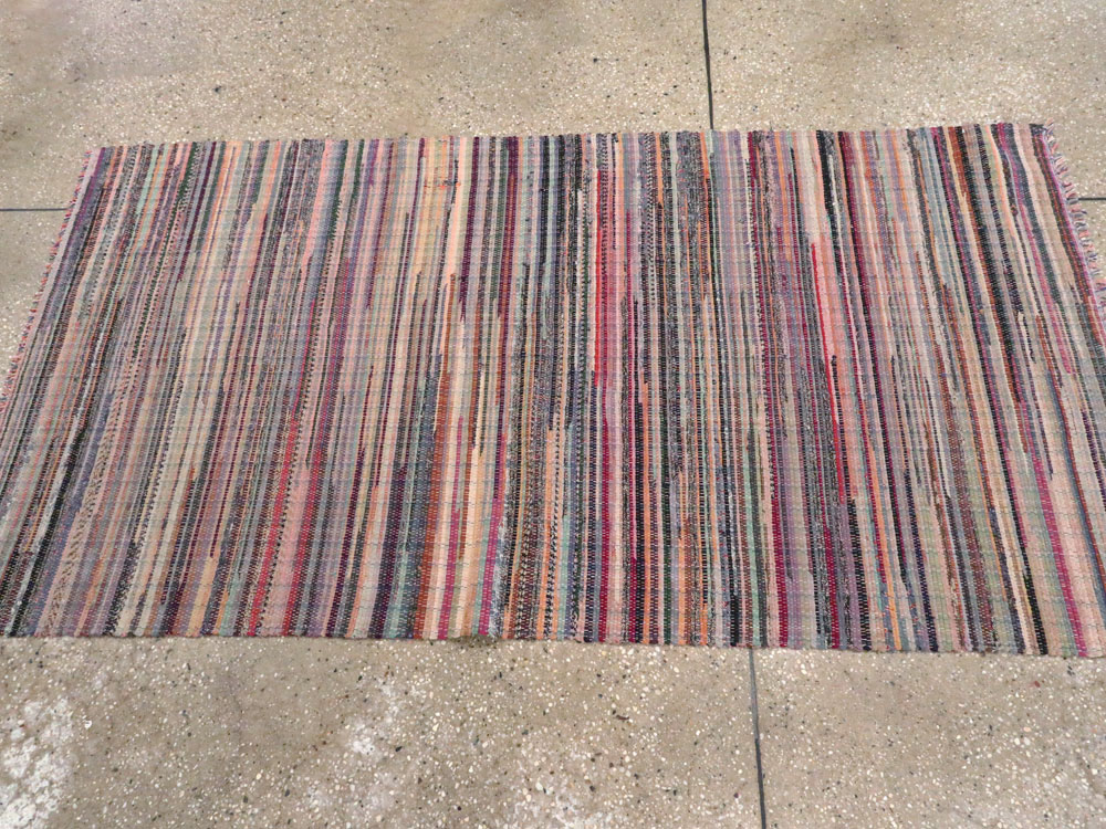 Small Vintage American Rag Rug (Pair: 1 of 2), No.27584 - Gss