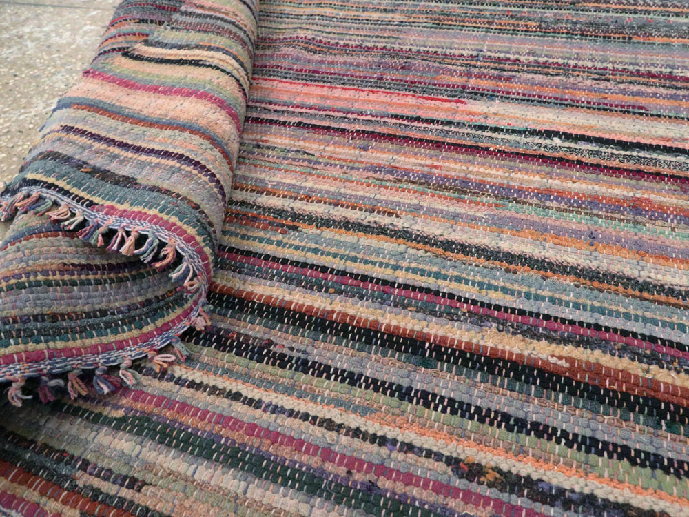 Small Vintage American Rag Rug (Pair: 1 of 2), No.27584 - Gss