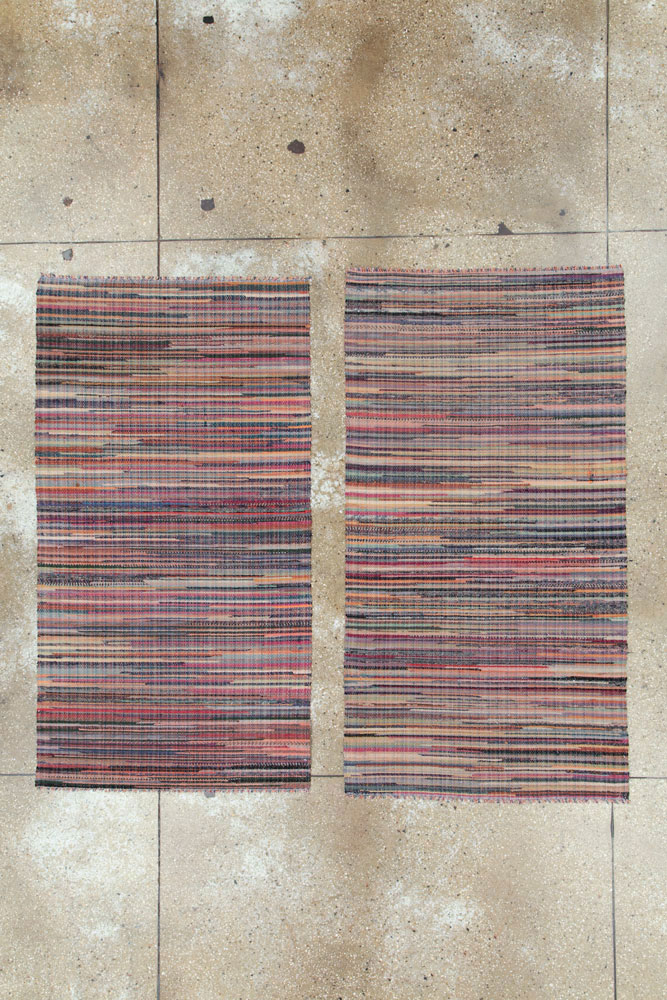 Small Vintage American Rag Rug (Pair: 1 of 2), No.27584 - Gss