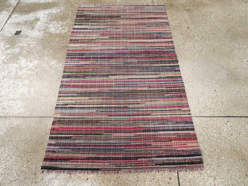 Small Vintage American Rag Rug (Pair: 2 of 2), No.27585 - Gss