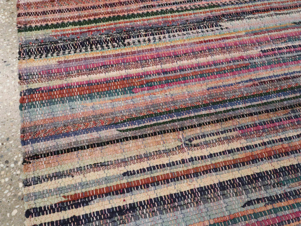 Small Vintage American Rag Rug (Pair: 2 of 2), No.27585 - Gss