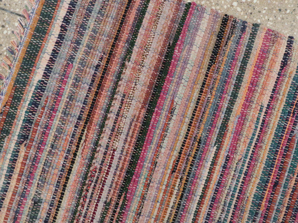 Small Vintage American Rag Rug (Pair: 2 of 2), No.27585 - Gss