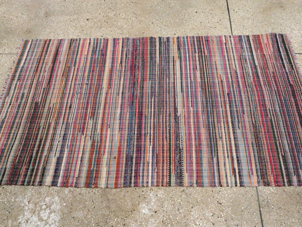 Small Vintage American Rag Rug (Pair: 2 of 2), No.27585 - Gss