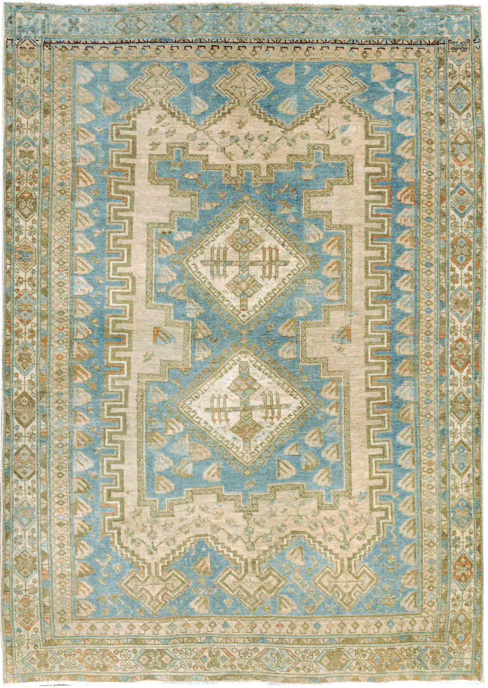 Vintage Persian Afshar Accent Rug, No.27588 - Gss