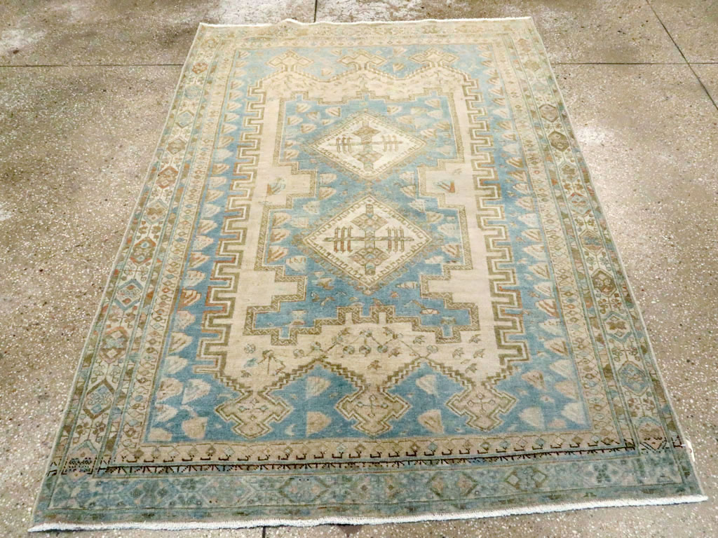 Vintage Persian Afshar Accent Rug, No.27588 - Gss