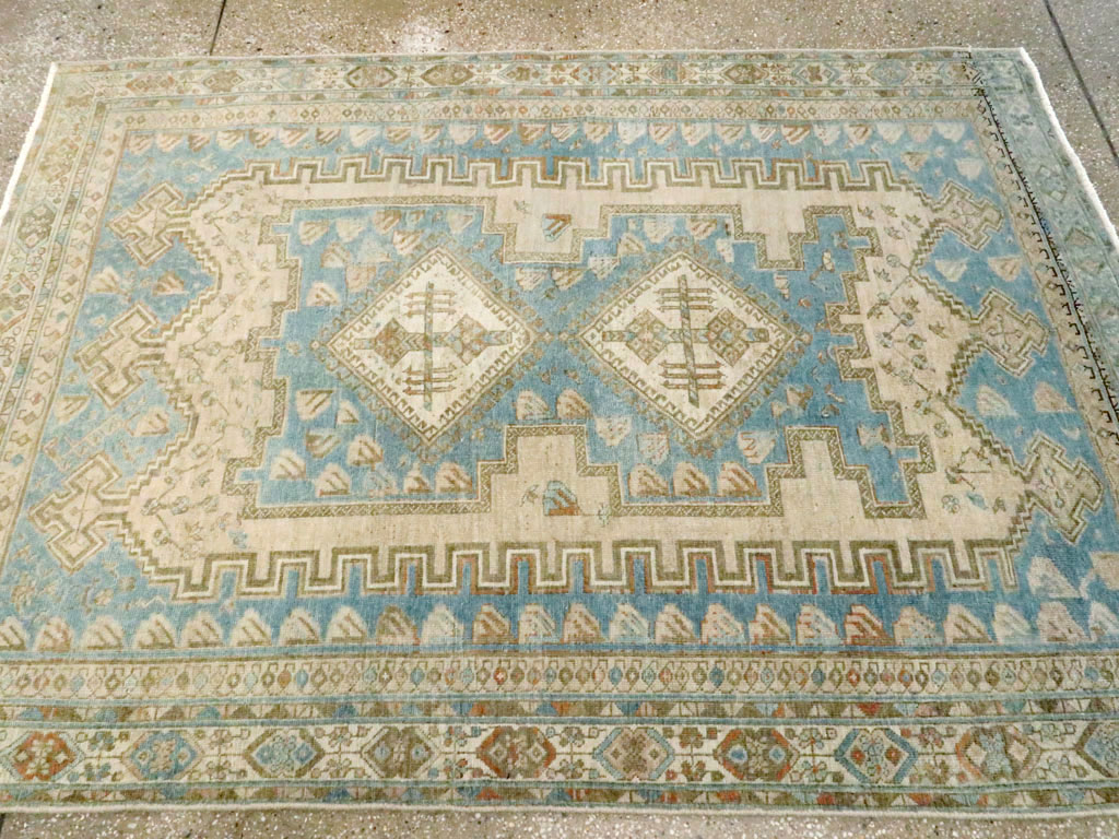 Vintage Persian Afshar Accent Rug, No.27588 - Gss