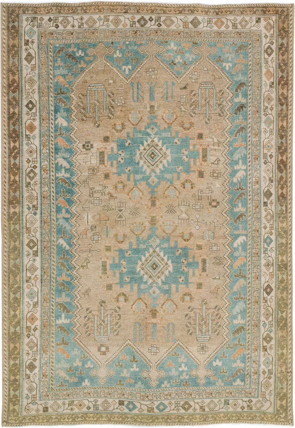 Vintage Persian Afshar Rug, No.27589 - Gss