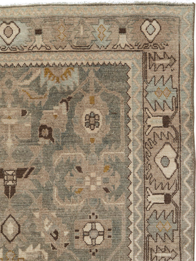 Vintage Persian Malayer Accent Rug, No.27591 - Gss