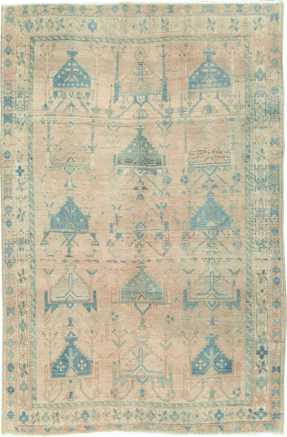 Vintage Persian Afshar Throw Rug, No.27600 - Gss