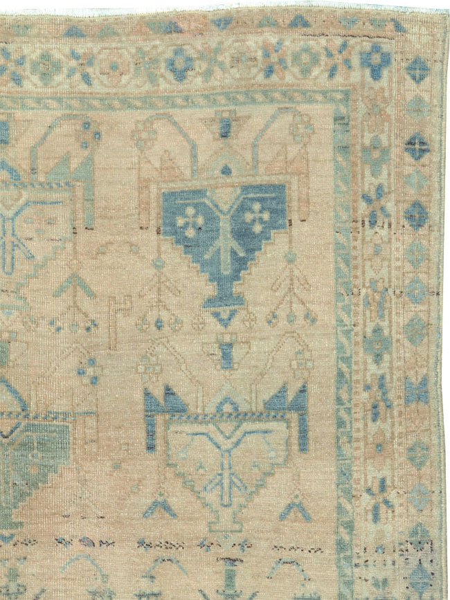 Vintage Persian Afshar Throw Rug, No.27600 - Gss