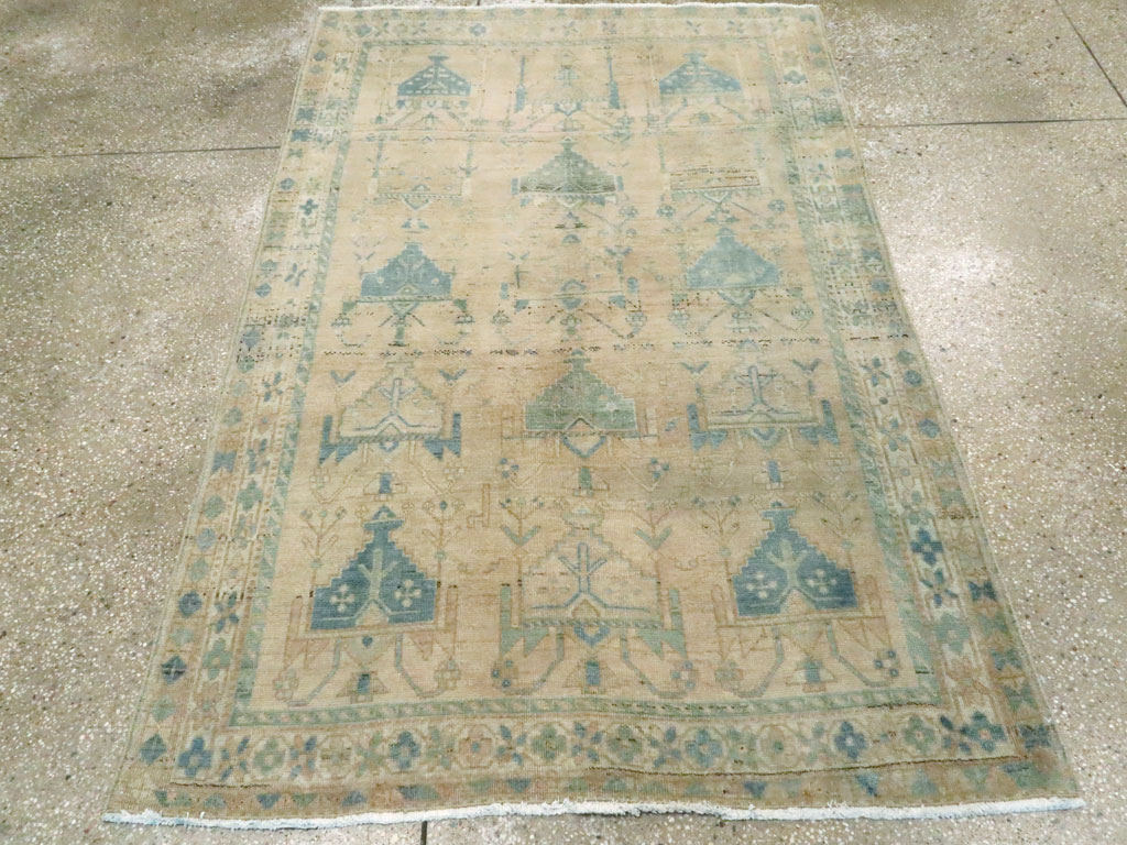 Vintage Persian Afshar Throw Rug, No.27600 - Gss