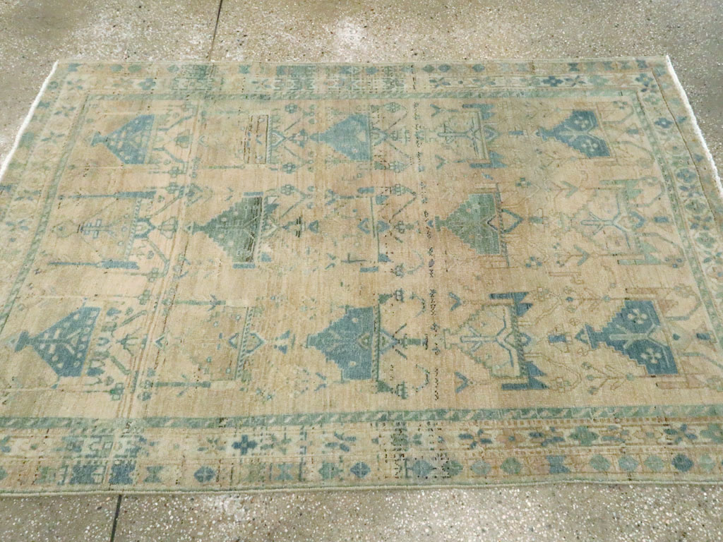 Vintage Persian Afshar Throw Rug, No.27600 - Gss