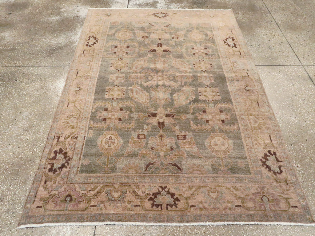 Vintage Persian Malayer Accent Rug, No.27602 - Gss