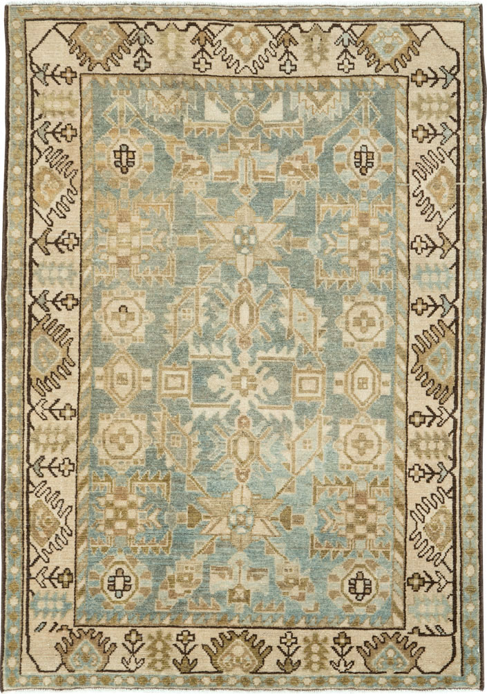 Vintage Persian Malayer Throw Rug, No.27603 - Gss